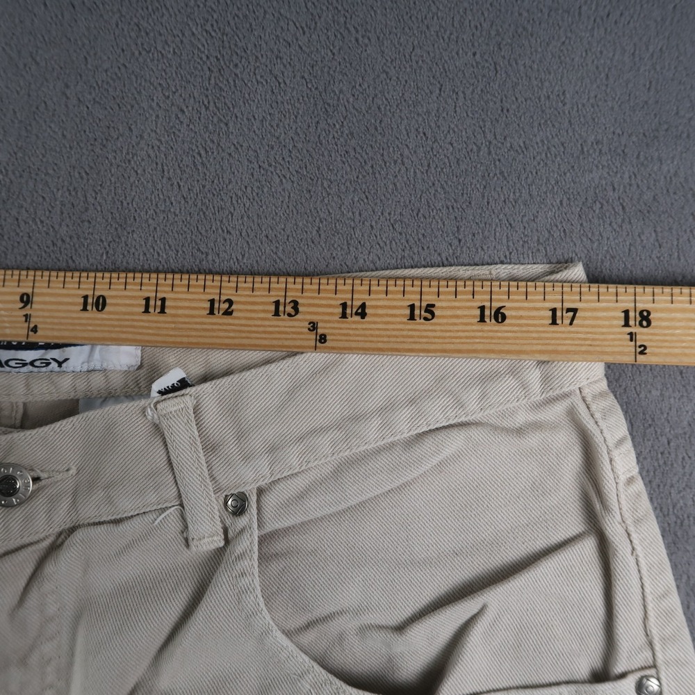 Vintage 90s Anchor Blue Mens Size 38x30 Baggy Jeans Denim Beige Skate Grunge - Picture 11 of 16